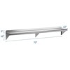 36"x12" Stainless Steel Wall Shelf, Floating Metal Shelving, for Kitchen, Garage and Utility Room - 2 of 4