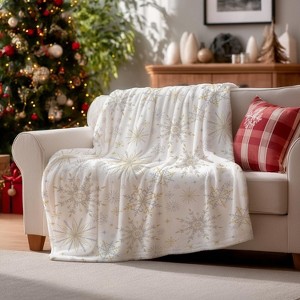 Lomsoe Christmas Flannel Blanket Throw, Flannel Blankets for Couch Sofa Bed Lounging, Ideal Gifts for Kids Adults Wife Self. - 1 of 4