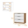 Kumasinova 3-Drawer Dresser,Modern Chest of Drawers with Metal Handles,Freestanding Storage Cabinets for Living Room,Entryway - 3 of 4