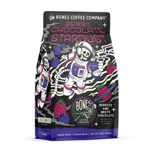 Bones Coffee Company Berry Chocolate Stardust 12 oz  (Whole Bean) - 1 of 4