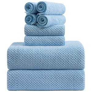 8pc Microfiber Bath Towel Set - 1 of 4