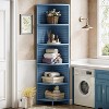 Hommoo 5-Tier Corner Bookshelf Blue - 2 of 4