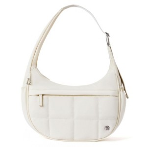 Nylon Shoulder Bag For Women,Small Quilted Crescent Bag,Triple Zip Pocket Small Puffer Bag - 1 of 4