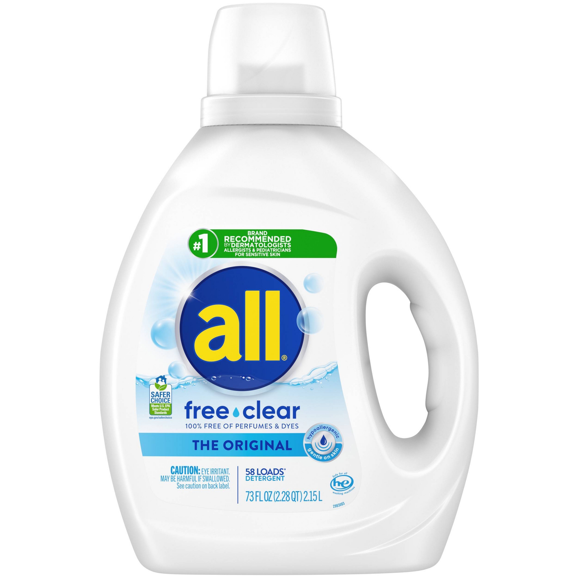 All Unscented Sensitive Skin Laundry Detergent