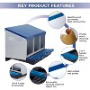 Chicken Nesting Box, 3 Compartment Roll Away Design for High-Volume Egg Collection and Easy Wall Mounting with Metal Legs - 3 of 4