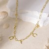 Charm Necklace for Women - HTUTWOO™ Dainty 14K Gold Plated Starfish Seashell Necklace, for Everyday Wear - 4 of 4