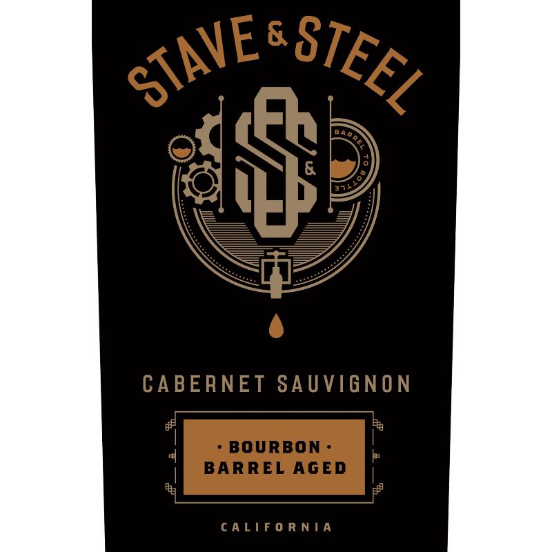 Stave &#38; Steel Bourbon Barrel Cabernet Sauvignon Red Wine - 750ml Bottle, 4 of 5