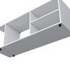 Syemin TV Stands and Consoles Bright  TV Rack White Open Storage Ideal for Light Filled Rooms Keeps Items Accessible, White, 49.61"*15.35"*3.15" - 3 of 4