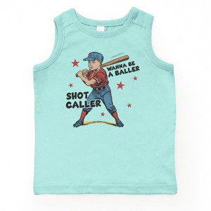 The Juniper Shop Wanna Be A Baller Shot Caller Youth Tank Top - 1 of 4