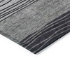 Gray Charcoal And Silver Striped Washable Indoor Outdoor Area Rug - 4 of 4