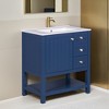 30" Bathroom Vanity with Sink Combo Set, Modern Solid Wood Frame Bathroom Storage Cabinet with 2 Drawers, Soft Closing Cabinet Door - Leovsnove - 2 of 4