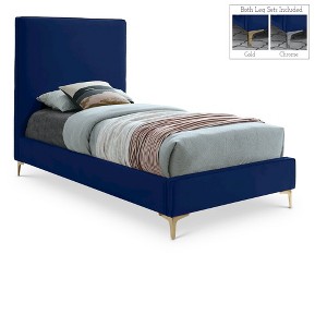 Meridian Furniture,Geri Velvet Bed - 1 of 4