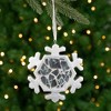 Roman Mosaic Style Snowflake Christmas Ornament  - 3.5" - Silver - 2 of 4