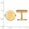 Black Bow Jewelry 14k Yellow Gold Plated Sterling Silver Florida State Seminoles NCAA Cuff Links - 2 of 3