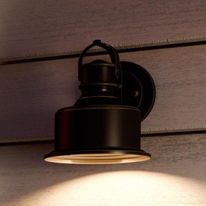 Urban Ambiance Luxury Luxe Industrial Outdoor Wall Light,  10"H x 8-1/2"W,  Olde Bronze Finish, UHP1040 - 1 of 4