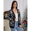 BLUEMING Womens V Neck Button Down Knitwear Long Sleeve Open Front Soft Basic Knitted Holiday Cardigan Sweater - 4 of 4