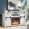 Sliding Diamond Door TV Stand for TVs up to 65" with 23" Electric Fireplace Included - 4 of 4