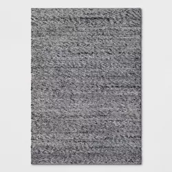 5'x7' Chunky Knit Wool Woven Rug Charcoal - Project 62™