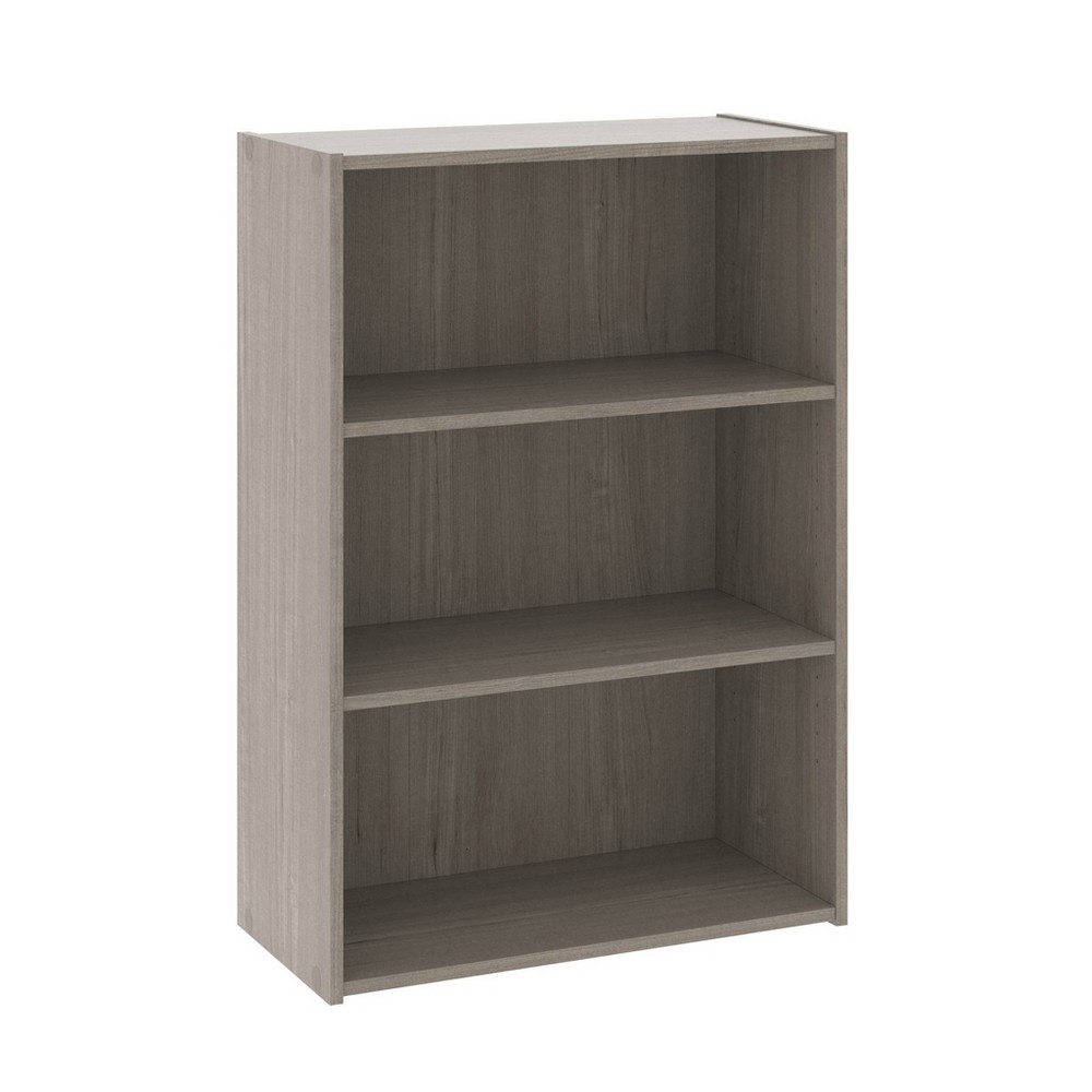 Photos - Wall Shelf Sauder 35.27"3 Shelves Beginnings Bookcase Silver Sycamore - : Adjustable, 