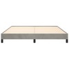 vidaXL Bed Frame Platform Bed Mattress Foundation Bedroom Furniture Velvet - King Light Gray 9.8" - 4 of 4