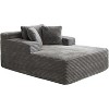 67x50" Corduroy Chaise Lounge - Oversized boneless sofa bed with deep seat, no assembly required for living room & bedroom. - 3 of 4