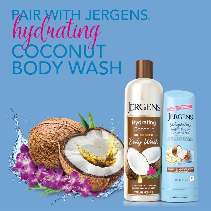 Jergens Wet Skin Moisturizer - Coconut Oil - 10oz, 3 of 12