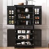 71-Inch Tall Freestanding Pantry Cabinet, Cabinet with Shelves and Drawers for Kitchen Storage, Cabinet with MDF Frame-Coolbibila - 3 of 4
