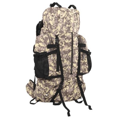 vidaXL Hiking Backpack Camel Brown Camouflage 15.9 galOxford Fabric