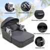 79.9" Outdoor Patio PE Rattan Daybed Sunbed with Adjustable Canopy - 2 of 4