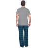 Ashford & Brooks Men's Woven Short Sleeve Jersey Top & Pajama Pants Set - 4 of 4