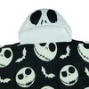 Disney Nightmare Before Christmas Kids Jack Skellington Hooded Throw 40"X 50" Black - 3 of 4