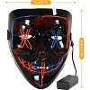 2 Pack  Light-Up Scary Mask with 3 Lighting Modes, Perfect for Halloween Festival Party - 3 of 4