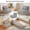 Folding Sofa Bed, Single Sleeper Chair with Memory Foam, Linen Fabric Convertible Couch, Foldable Floor Sofa for Living Room, Bedroom - 4 of 4