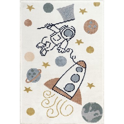 Nuloom Caree Astronaut Kids Fringe Indoor Area Rug