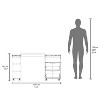NicBex Extendable Desk with Wheels,2-in-1 Writing Desk&Dresser with 2 Drawers&Open Shelves,Home Office Workstation,White - 4 of 4