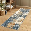 Washable Modern Abstract Rug, Foldable Low-Pile Non-Slip Floor Mat for Living Room, Bedroom, Kitchen, Dining Room Home Decor - 3 of 4