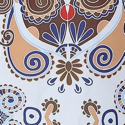 white cashew flower print