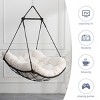 Indoor Hanging 360° Swivel Hammock Chair,Outdoor Oversized Swing Chair with Cushion and Adjustable Height for Bedroom or Garden-Coolbibila - 2 of 4