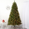 Nearly Natural 7.5-ft Golden Tip Washington Pine Artificial Christmas Tree with 600 Clear Lights, Pine Cones and 1568 Bendable Branches - 3 of 4
