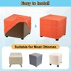 Unique Bargains Polyester Rectangular Stretchy Elastic Stool Cover Small Fit Length 14"-17" - 4 of 4