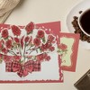 Unique Bargains Floral 3D Greeting Cards with Envelope and Message Note 1 Set - 2 of 4