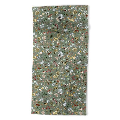 Ninola Design Wild nature Countryside Green Beach Towel - Deny Designs