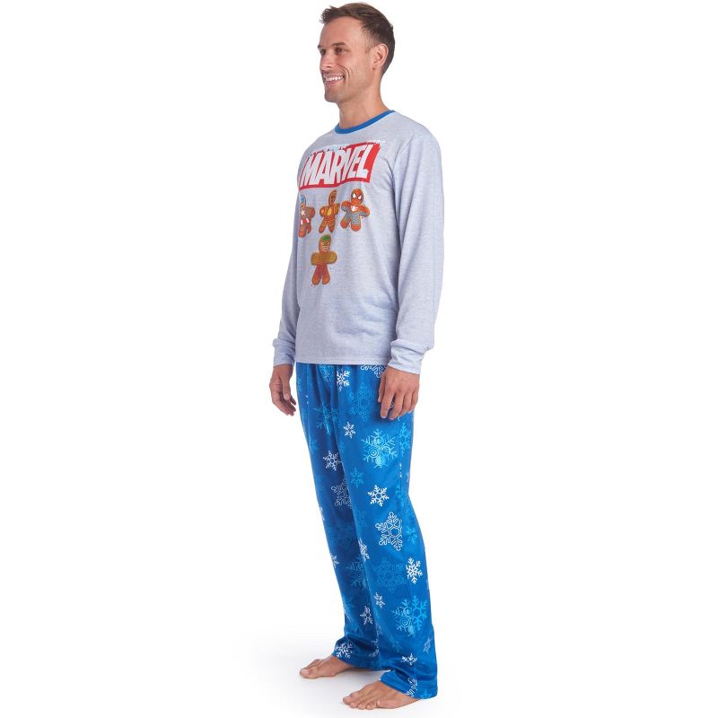 Marvel Spider-Man,Avengers Christmas Adult Pajama Shirt and Pants Sleep Set , 3 of 7