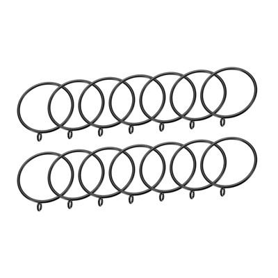 Unique Bargains Metal Electroplating Curtain Rod Accessory Curtain Rings 14 Pcs