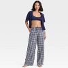 Women's Flannel Wide Leg Pajama Pants - Wild Fable™ - 3 of 3