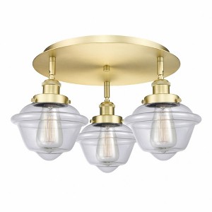 Oxford - 3 Light Flush Mount In Art Deco Style-8 Inches Tall and 18.25 Inches Wide - 1 of 1