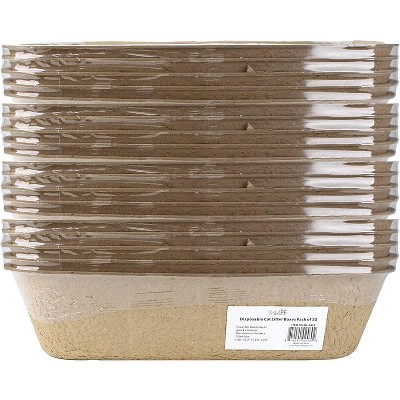 Midlee Large Disposable Cat Litter Boxes - Set of 20- Travel Kitty Tray