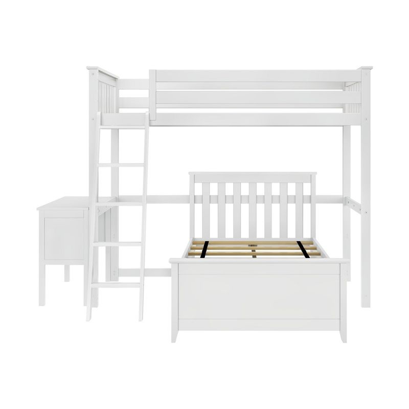 Max & Lily L-Shaped Twin over Twin Bunk Bed with Desk, 3 of 5