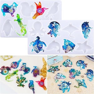 JDICTION 16 Marine/Terrestrial/Amphibious Animal Resin Molds - Silicone Molds for Epoxy Resin Casting, DIY Keychains, Pendants & Ornaments - 1 of 4