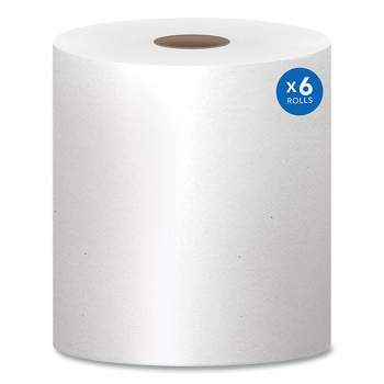 Scott Essential High Capacity Hard Roll Towels for Business, 1-Ply, 8" x 1,000 ft, 1.5" Core, Recycled, White, 6 Rolls/Carton